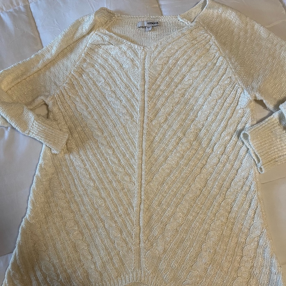 🎃🎃 Sonoma Lightweight Sweater Cream size Large